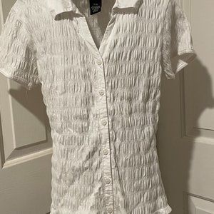 Style & Co Textured White Top